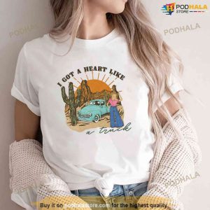 Vintage I Got A Heart Like A Truck Country Cowgirl Cowboy Shirt