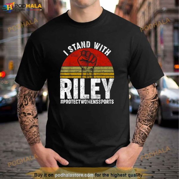 Vintage I Stand With Riley  Shirt, Gaines ProtecWomens Sports Shirt
