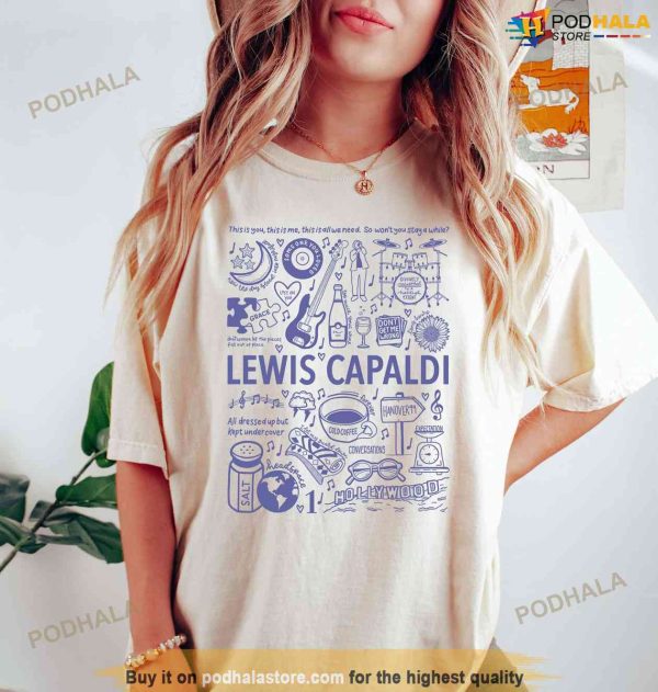 Vintage Lewis Capaldi T-Shirt, Lewis Capaldi Album Tracklist Sweatshirt