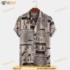 Vintage Newspaper Print Hawaiian Shirt, Aloha Hawaii Printed Beach Shirt