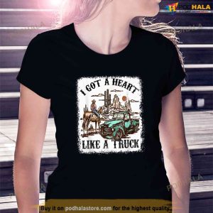 Western Sunset Cowgirl I Got A Heart Like A Truck Shirt For Fans