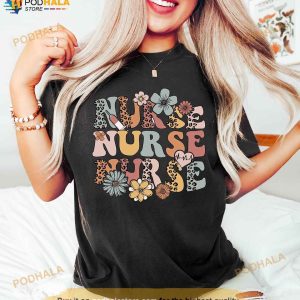 Wild Flowers Nurse T Shirt, RN Nurse Shirt Registered Nurse Shirt, Nurse Student Tee