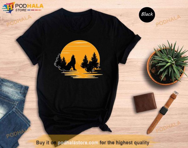 Wolf Howl on Sunset Tee, Wolf Shirt, Howling Wolf, Wolf Lover Gift