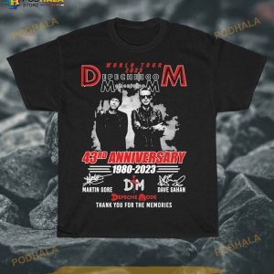 World Tour 2023 Depeche Mode 43rd Anniversary 1980-2023 Shirt, Depeche Mode Merch