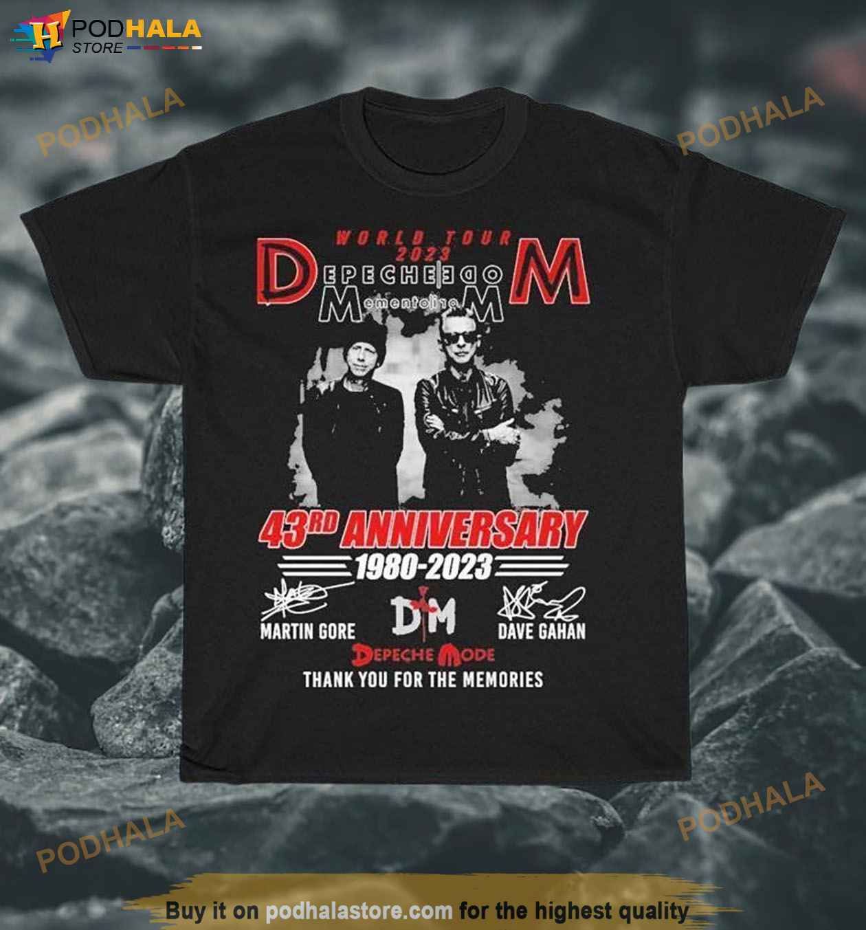 World Tour 2023 Depeche Mode 43rd Anniversary 19802023 Shirt, Depeche