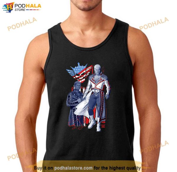 WWE Patriotic Cody Rhodes Full Body Americana Retro Shirt