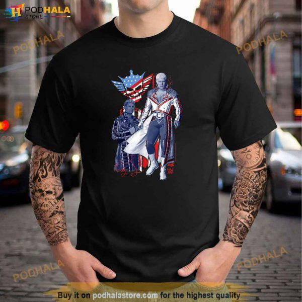 WWE Patriotic Cody Rhodes Full Body Americana Retro Shirt