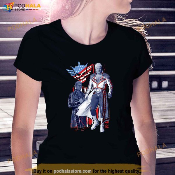 WWE Patriotic Cody Rhodes Full Body Americana Retro Shirt