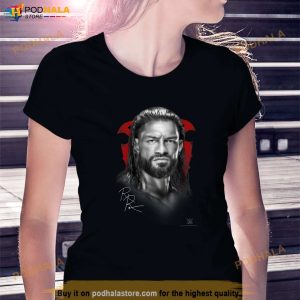 Wwe Roman Reigns Black White Face Photo Portrait Shirt 3