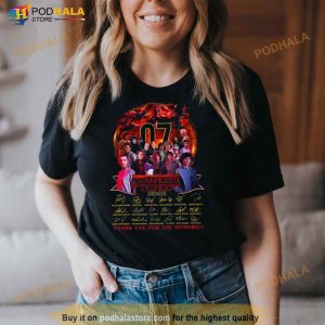 07 Years Of Stranger Things 2016 2023 Thank You For The Memories Signatures Shirt 2