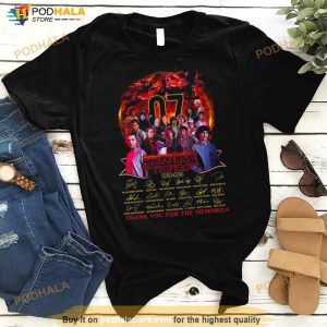07 Years Of Stranger Things 2016 2023 Thank You For The Memories Signatures Shirt 3