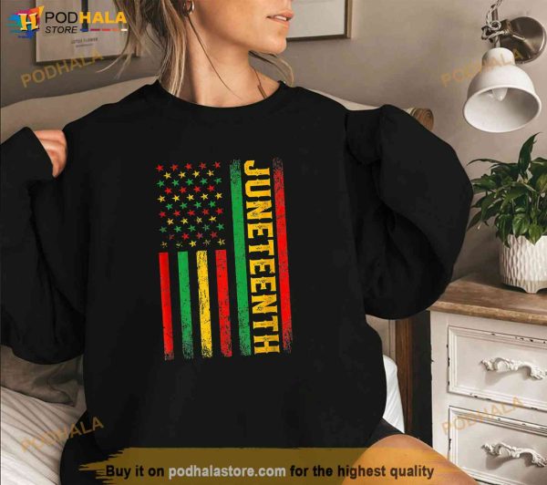 1865 Juneteenth Black History American Flag African Shirt