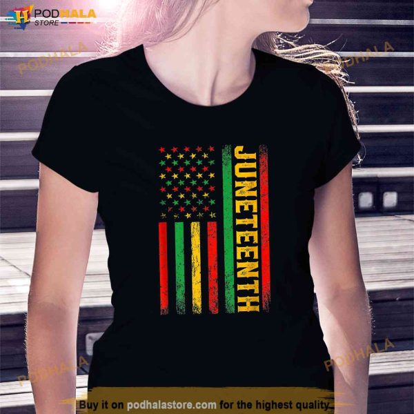 1865 Juneteenth Black History American Flag African Shirt