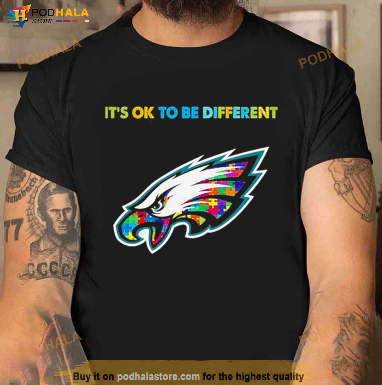 2023 Philadelphia Eagles Autism It's ok to be different shirt