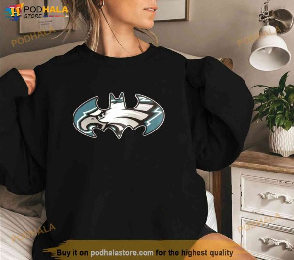 Philadelphia Eagles Batman Logo NFL Shirt, Batman Eagles Shirt