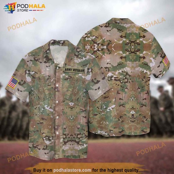4th Of July Memorial Day Army America Hawaiian Shirt