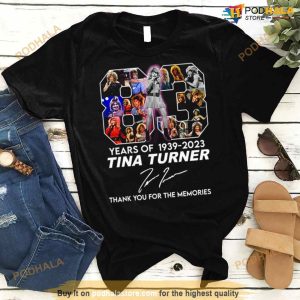 83 Years Of 1939 2023 Tina Turner Thank You For The Memories Signature Shirt 2