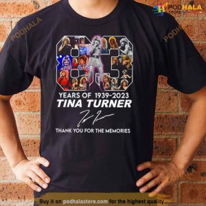 83 Years Of 1939 2023 Tina Turner Thank You For The Memories Signature Shirt 3