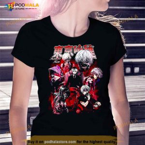 90s Kaneki Tokyo Ghoul Kaneki Ken Anime Graphic Shirt 2