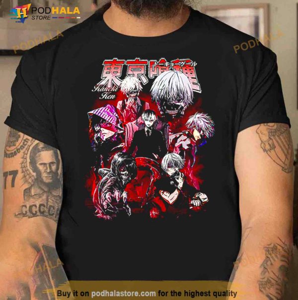 90s Kaneki Tokyo Ghoul Kaneki Ken Anime Graphic Shirt