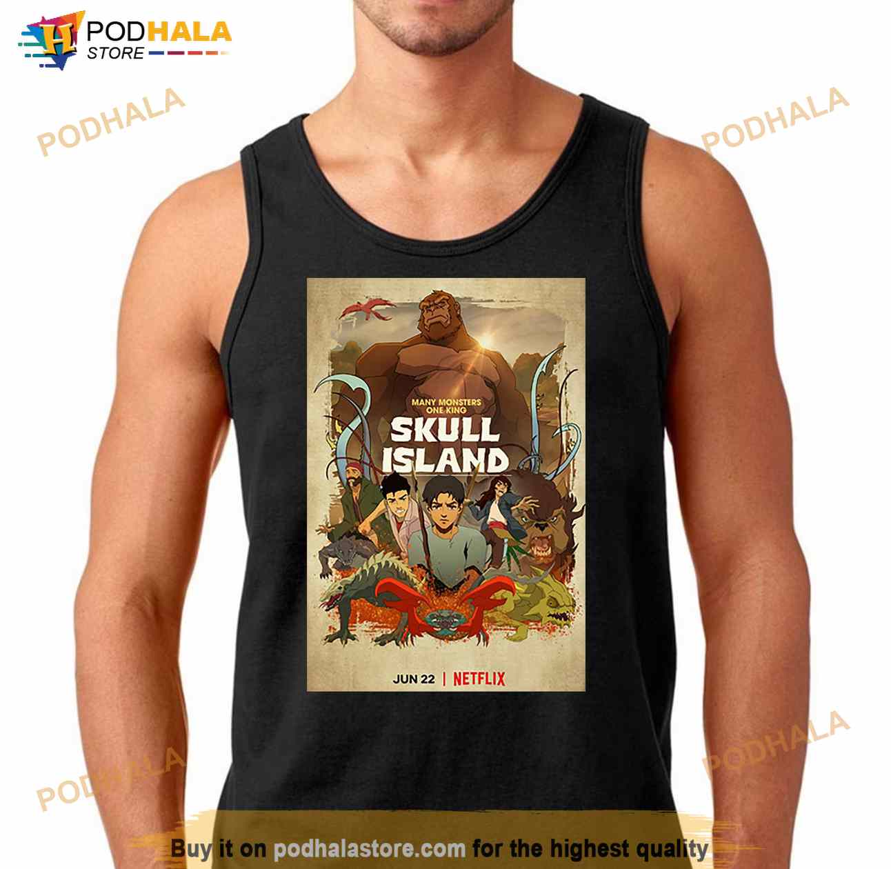 A Netflix Series Many Monsters One King Skull Island Movie T Shirt A Netflix Series Many Monsters One King Skull Island Movie T Shirt