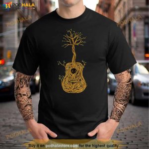 Acoustic Guitar Tree Of Life Guitar Player Nature Guitarist T Shirt 2