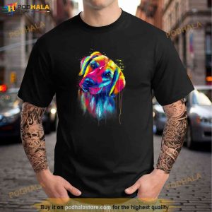 Adorable Golden Retriver Pastel Splash Art Trending Shirt 2