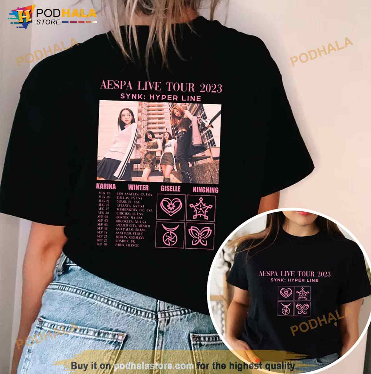 Aespa Tour 2023 Shirt, Aespa Synk Hyper Line Tour Shirt, Aespa My World Shirt Aespa Tour 2023 Shirt, Aespa Synk Hyper Line Tour Shirt, Aespa My World Shirt