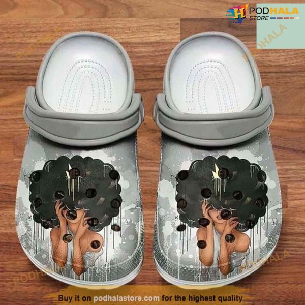 Afro Queen Natural Hair Beautys Black History Month Gift Crocs Clog Shoes For Men Women