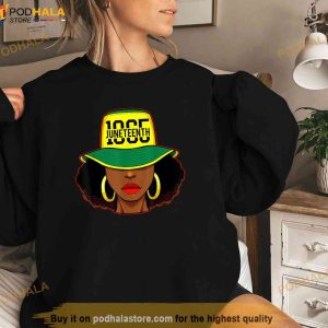 Afro Woman Juneteenth 1865 Melanin Pride African American Shirt 2