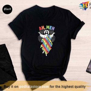 Ah Men Rainbow Gay Jesus Christian Shirt, Pride Shirt, Gay Rights T-Shirt