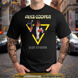 Alice Cooper Welcome To My Nightmare Yellow Triangle T Shirt 3