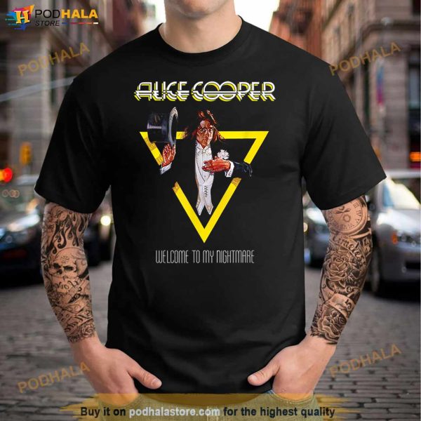 Alice Cooper – Welcome To My Nightmare Yellow Triangle T Shirt