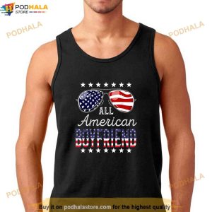 All American Boyfriend 4th Of July Sunglasses Family Shirt 2