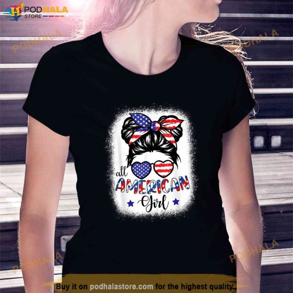 All American Girls 4th of July Bleached Shirts Daughter USA Shirt