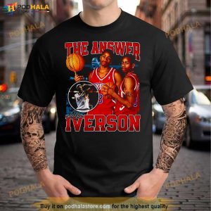 Allen Iverson The Answer Basketball Legend Signature Vintage Retro 80s 90s Shirt 2