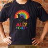 Ally Cat LGBT Pride Ally Cat With Rainbow Shirt