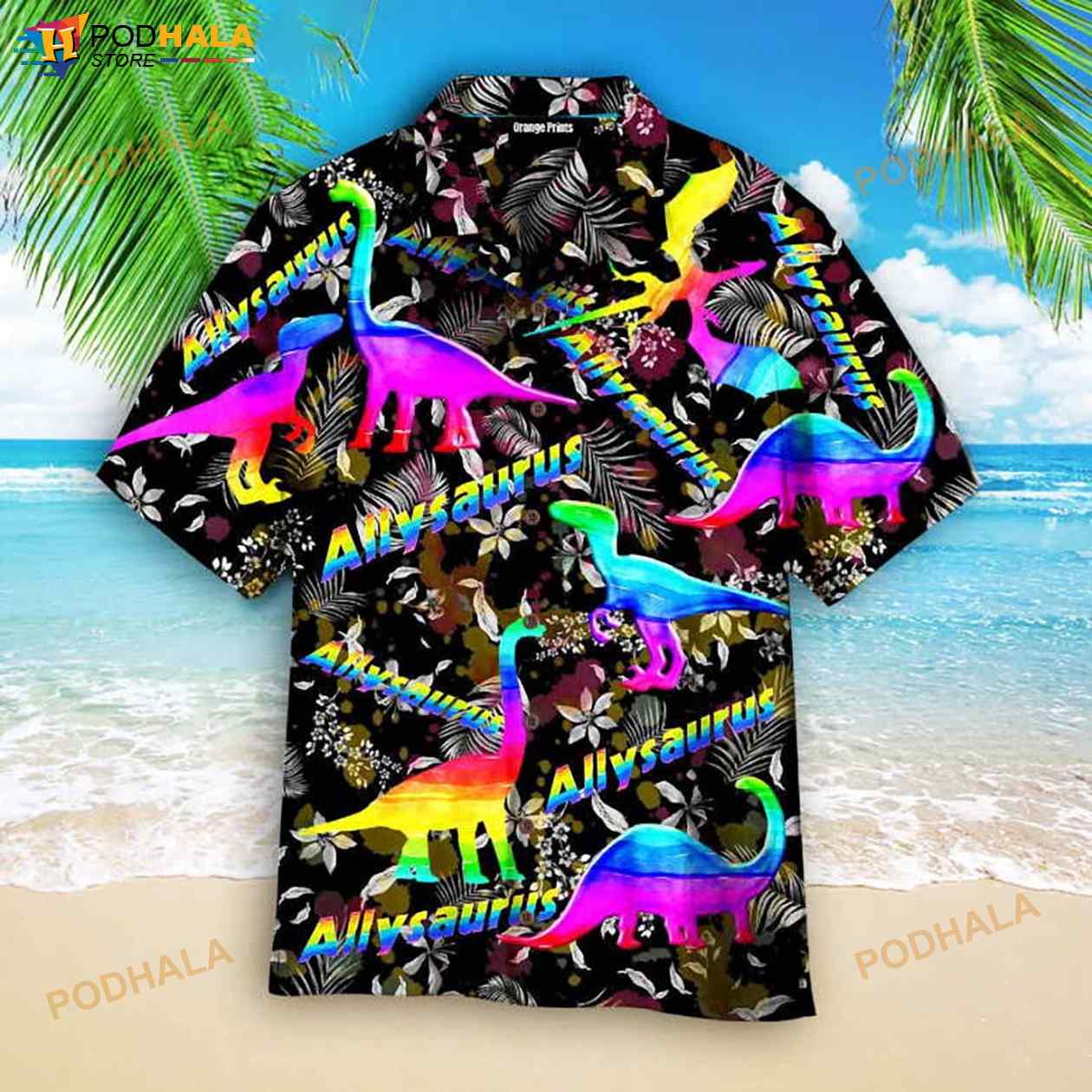 T-Rex Dinosaur Tropical Island Hawaiian Shirt, Aloha Hawaiian Shirt - Bring  Your Ideas, Thoughts And Imaginations Into Reality Today