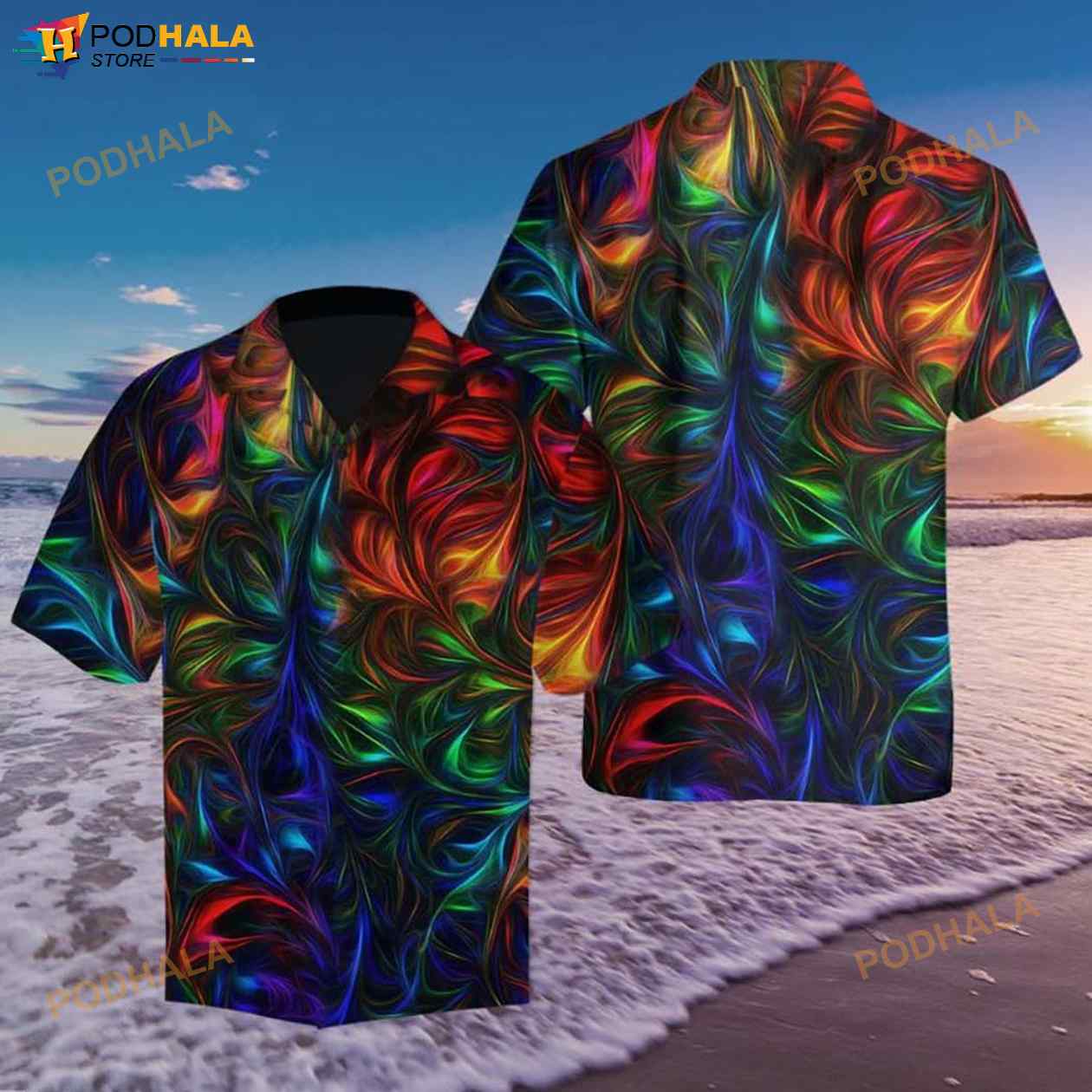 Amazing Colorful 3D Funny Hawaiian Shirt Amazing Colorful 3D Funny Hawaiian Shirt