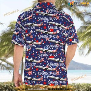 American Airlines Boeing 737 823 Independence Day Hawaiian Shirt 2