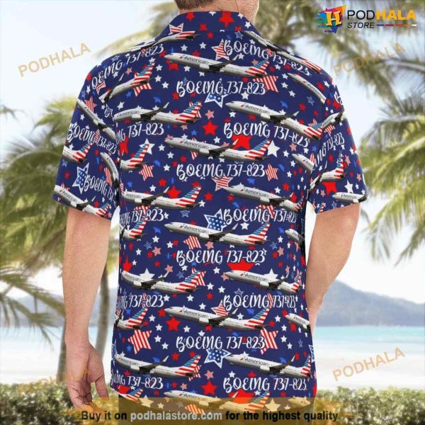 American Airlines Boeing 737-823 Independence Day Hawaiian Shirt