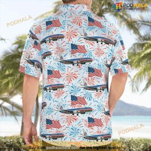 American Airlines Boeing 737 823 Old Livery Independence Day Hawaiian Shirt 2