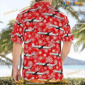American Airlines Boeing 787 9 Dreamliner Holiday Aloha Hawaiian Shirt 2