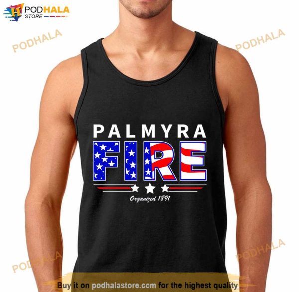 American Flag Palmyra Fire Organized 1891 Shirt