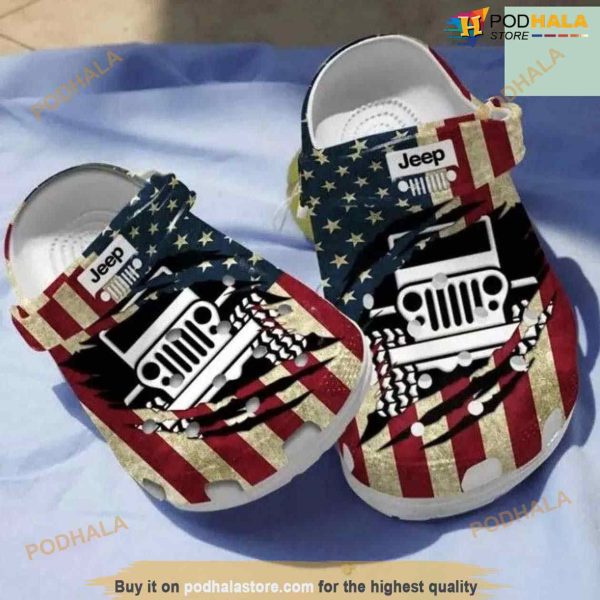 American Jeep Crocs Crocband Clog Shoes For Jeep Lover
