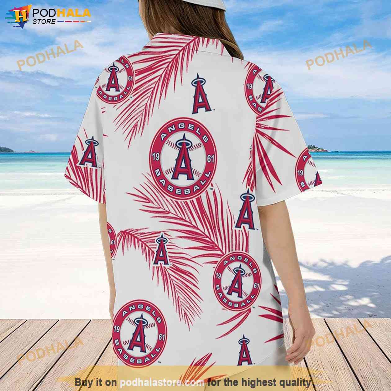 Anaheim Angels MLB Hawaiian Shirt Palm Leaves Pattern, Summer Vacation Gift  - Bring Your Ideas, Thoughts And Imaginations Into Reality Today