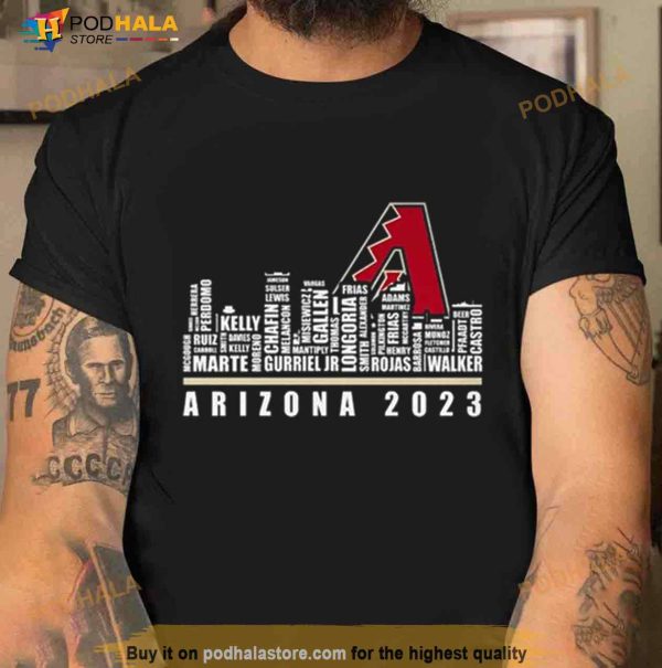 Arizona Diamondbacks 2023 Season Team Players Names In City Shirt