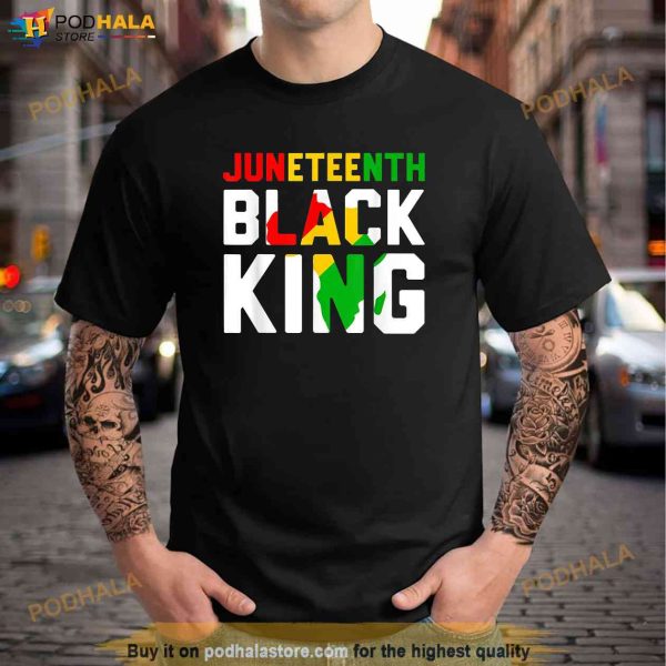 Awesome Juneteenth Black King Melanin Fathers Day Men Boys Shirt
