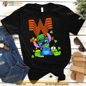 Baby Stitch And Whataburger St Patrick's Day Shirt 3