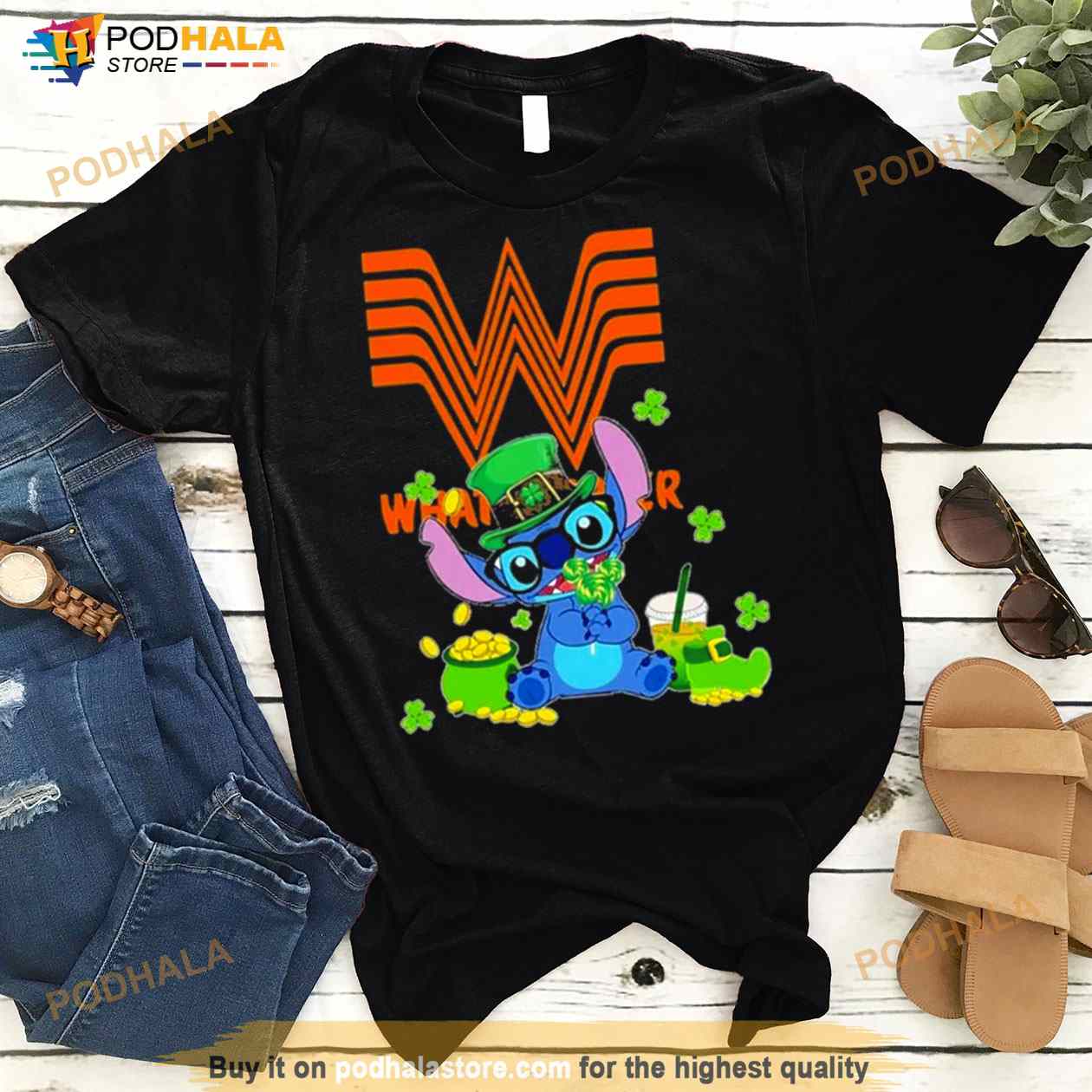 Baby Stitch And Whataburger St Patrick’s Day Shirt Baby Stitch And Whataburger St Patrick’s Day Shirt